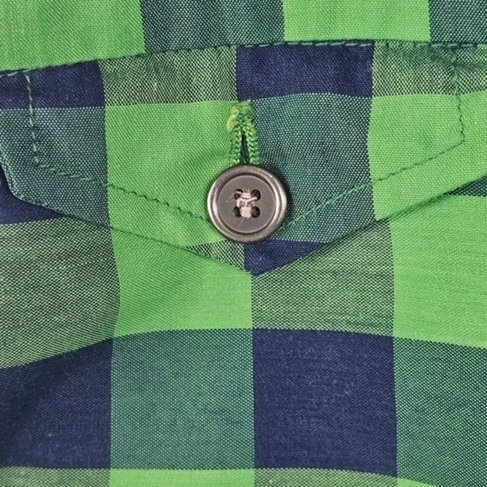 Vintage Chipp New Haven Green Navy Buffalo Check Shorts 38‎ Ivy Prep Yacht Club